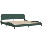 vidaXL Bett mit Matratze Dunkelgrün 200x200 cm Samt vidaXL Bett mit Matratze Dunkelgrün 200x200 cm Samt