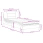 vidaXL Bett mit Matratze Creme 90x190 cm Stoff vidaXL Bett mit Matratze Creme 90x190 cm Stoff