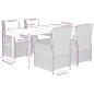 vidaXL 5-tlg. Garten-Essgruppe mit Kissen Braun Poly Rattan vidaXL 5-tlg. Garten-Essgruppe mit Kissen Braun Poly Rattan