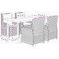 vidaXL 5-tlg. Garten-Essgruppe mit Kissen Schwarz Poly Rattan vidaXL 5-tlg. Garten-Essgruppe mit Kissen Schwarz Poly Rattan