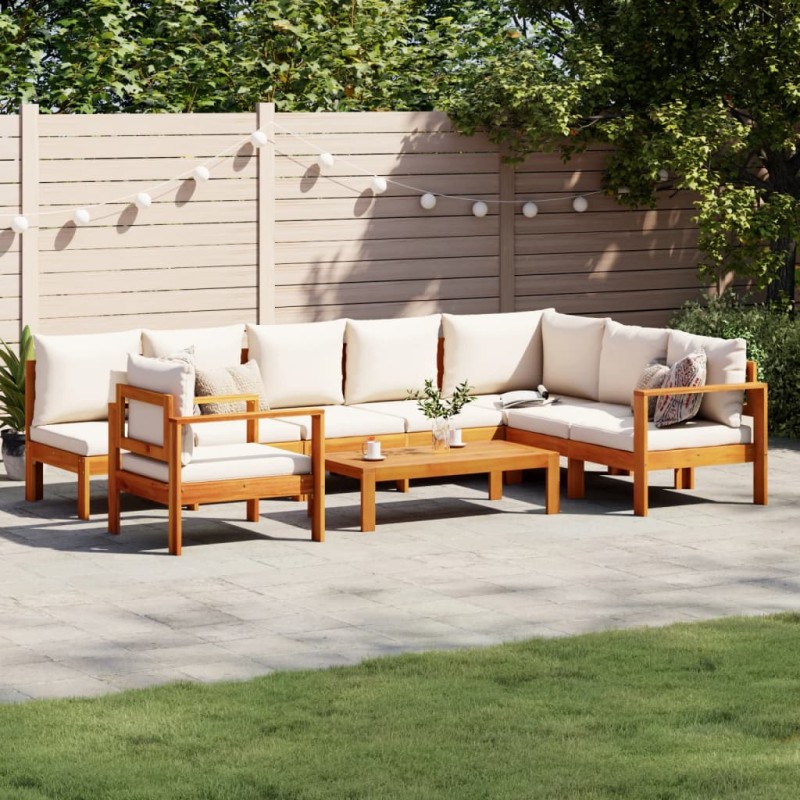 vidaXL 6-tlg. Garten-Sofagarnitur mit Kissen Massivholz Akazie vidaXL 6-tlg. Garten-Sofagarnitur mit Kissen Massivholz Akazie