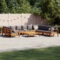 vidaXL 9-tlg. Garten-Sofagarnitur mit Kissen Massivholz Akazie vidaXL 9-tlg. Garten-Sofagarnitur mit Kissen Massivholz Akazie