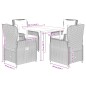 vidaXL 5-tlg. Garten-Essgruppe mit Kissen Schwarz Poly Rattan vidaXL 5-tlg. Garten-Essgruppe mit Kissen Schwarz Poly Rattan
