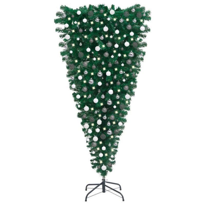 Künstlicher Weihnachtsbaum Kopfüber LEDs & Kugeln 210 cm Künstlicher Weihnachtsbaum Kopfüber LEDs & Kugeln 210 cm