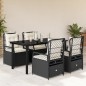 vidaXL 5-tlg. Garten-Essgruppe mit Kissen Schwarz Poly Rattan vidaXL 5-tlg. Garten-Essgruppe mit Kissen Schwarz Poly Rattan