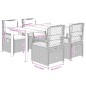 vidaXL 5-tlg. Garten-Essgruppe mit Kissen Schwarz Poly Rattan vidaXL 5-tlg. Garten-Essgruppe mit Kissen Schwarz Poly Rattan