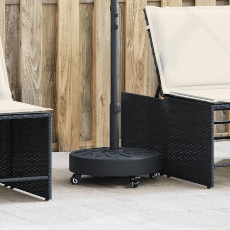 vidaXL Sonnenschirmständer mit Rollen für Ø38/48 mm Mast 27 kg Rund vidaXL Sonnenschirmständer mit Rollen für Ø38/48 mm Mast 27 kg Rund