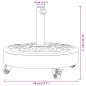 vidaXL Sonnenschirmständer mit Rollen für Ø38/48 mm Mast 27 kg Rund vidaXL Sonnenschirmständer mit Rollen für Ø38/48 mm Mast 27 kg Rund