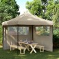 vidaXL Partyzelt Faltbar Pop-Up mit 2 Seitenteilen Taupe vidaXL Partyzelt Faltbar Pop-Up mit 2 Seitenteilen Taupe