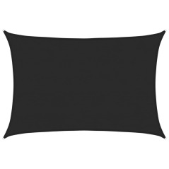 vidaXL Sonnensegel 160 g/m² Schwarz 5x6 m HDPE