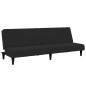 vidaXL Schlafsofa 2-Sitzer mit Fußhocker Schwarz Samt vidaXL Schlafsofa 2-Sitzer mit Fußhocker Schwarz Samt
