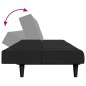 vidaXL Schlafsofa 2-Sitzer mit Fußhocker Schwarz Samt vidaXL Schlafsofa 2-Sitzer mit Fußhocker Schwarz Samt