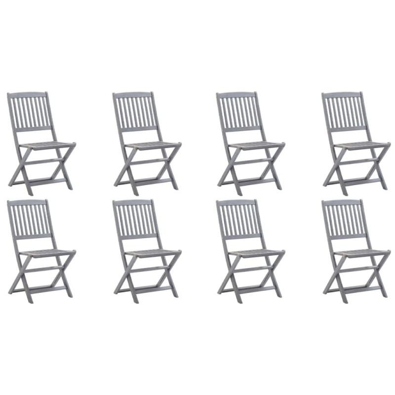 vidaXL Klappbare Gartenstühle 8 Stk. Massivholz Akazie vidaXL Klappbare Gartenstühle 8 Stk. Massivholz Akazie
