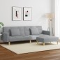 vidaXL Schlafsofa 2-Sitzer mit Fußhocker Hellgrau Stoff vidaXL Schlafsofa 2-Sitzer mit Fußhocker Hellgrau Stoff
