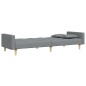 vidaXL Schlafsofa 2-Sitzer mit Fußhocker Hellgrau Stoff vidaXL Schlafsofa 2-Sitzer mit Fußhocker Hellgrau Stoff