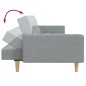 vidaXL Schlafsofa 2-Sitzer mit Fußhocker Hellgrau Stoff vidaXL Schlafsofa 2-Sitzer mit Fußhocker Hellgrau Stoff