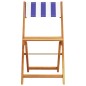 vidaXL 5-tlg. Garten-Essgruppe Stoff und Massivholz Blau und Weiß vidaXL 5-tlg. Garten-Essgruppe Stoff und Massivholz Blau und Weiß