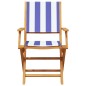 vidaXL 5-tlg. Garten-Essgruppe Stoff und Massivholz Blau und Weiß vidaXL 5-tlg. Garten-Essgruppe Stoff und Massivholz Blau und Weiß