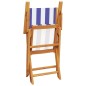 vidaXL 5-tlg. Garten-Essgruppe Stoff und Massivholz Blau und Weiß vidaXL 5-tlg. Garten-Essgruppe Stoff und Massivholz Blau und Weiß