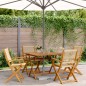 vidaXL 5-tlg. Garten-Essgruppe Polypropylen und Massivholz Beige vidaXL 5-tlg. Garten-Essgruppe Polypropylen und Massivholz Beige