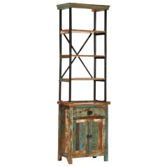 vidaXL Highboard 55x30x180 cm Altholz Massiv