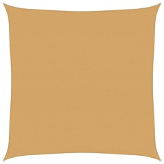 vidaXL Sonnensegel 160 g/m² Quadratisch Sandfarbe 6x6 m HDPE