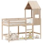 vidaXL Hochbett mit Leiter und Dach 90x190 cm Massivholz Kiefer vidaXL Hochbett mit Leiter und Dach 90x190 cm Massivholz Kiefer