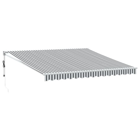 vidaXL Markise Einziehbar Anthrazit und Weiß 4x3 m Stoff und Aluminium