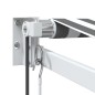 vidaXL Markise Einziehbar Anthrazit und Weiß 4x3 m Stoff und Aluminium vidaXL Markise Einziehbar Anthrazit und Weiß 4x3 m Stoff und Aluminium