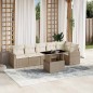 vidaXL 7-tlg. Garten-Sofagarnitur mit Kissen Beige Poly Rattan vidaXL 7-tlg. Garten-Sofagarnitur mit Kissen Beige Poly Rattan