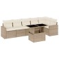 vidaXL 7-tlg. Garten-Sofagarnitur mit Kissen Beige Poly Rattan vidaXL 7-tlg. Garten-Sofagarnitur mit Kissen Beige Poly Rattan