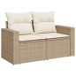 vidaXL 7-tlg. Garten-Sofagarnitur mit Kissen Beige Poly Rattan vidaXL 7-tlg. Garten-Sofagarnitur mit Kissen Beige Poly Rattan
