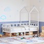 vidaXL Tagesbett mit Dach Weiß 80x200 cm Massivholz Kiefer