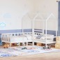 vidaXL Tagesbett und Bank mit Dach Weiß 80x200 cm Kiefernholz vidaXL Tagesbett und Bank mit Dach Weiß 80x200 cm Kiefernholz