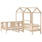 vidaXL Tagesbett und Bank mit Dach 80x200 cm Kiefernholz vidaXL Tagesbett und Bank mit Dach 80x200 cm Kiefernholz