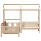 vidaXL Tagesbett und Bank mit Dach 80x200 cm Kiefernholz vidaXL Tagesbett und Bank mit Dach 80x200 cm Kiefernholz