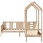 vidaXL Tagesbett und Bank mit Dach 80x200 cm Kiefernholz vidaXL Tagesbett und Bank mit Dach 80x200 cm Kiefernholz