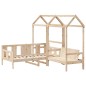 vidaXL Tagesbett und Bank mit Dach 90x190 cm Kiefernholz vidaXL Tagesbett und Bank mit Dach 90x190 cm Kiefernholz
