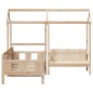vidaXL Tagesbett und Bank mit Dach 90x190 cm Kiefernholz vidaXL Tagesbett und Bank mit Dach 90x190 cm Kiefernholz