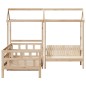 vidaXL Tagesbett Set mit Dach 80x200 cm Massivholz Kiefer vidaXL Tagesbett Set mit Dach 80x200 cm Massivholz Kiefer