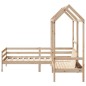 vidaXL Tagesbett und Bank mit Dach 80x200 cm Kiefernholz vidaXL Tagesbett und Bank mit Dach 80x200 cm Kiefernholz