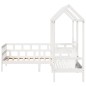 vidaXL Tagesbett Set mit Dach Weiß 90x190 cm Massivholz Kiefer vidaXL Tagesbett Set mit Dach Weiß 90x190 cm Massivholz Kiefer