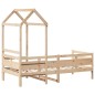 vidaXL Tagesbett mit Dach 80x200 cm Massivholz Kiefer vidaXL Tagesbett mit Dach 80x200 cm Massivholz Kiefer