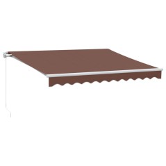 vidaXL Markise Manuell mit LED Braun 300x250 cm