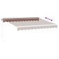vidaXL Markise Manuell mit LED Braun 300x250 cm vidaXL Markise Manuell mit LED Braun 300x250 cm