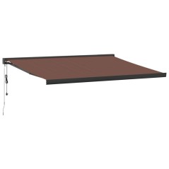 vidaXL Markise Automatisch Braun 450x300 cm