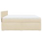 vidaXL Boxspringbett mit Matratze Creme 180x200 cm Stoff vidaXL Boxspringbett mit Matratze Creme 180x200 cm Stoff