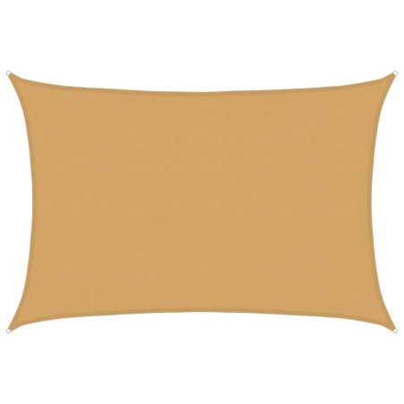 vidaXL Sonnensegel 160 g/m² Rechteckig Sandfarben 4x5 m HDPE