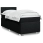 vidaXL Boxspringbett mit Matratze Schwarz 100x200 cm Stoff vidaXL Boxspringbett mit Matratze Schwarz 100x200 cm Stoff