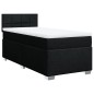 vidaXL Boxspringbett mit Matratze Schwarz 100x200 cm Stoff vidaXL Boxspringbett mit Matratze Schwarz 100x200 cm Stoff